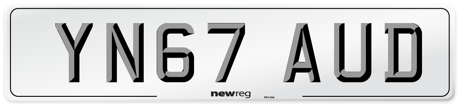 YN67 AUD Number Plate from New Reg